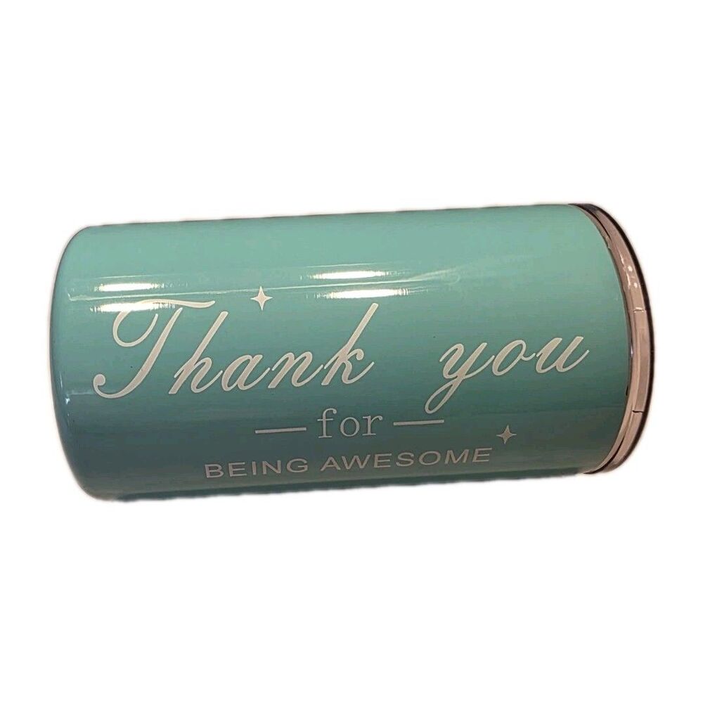 Thank You For Being Awesome 16 oz Aqua Insulated Stainless Steel Tumbler w/Lid